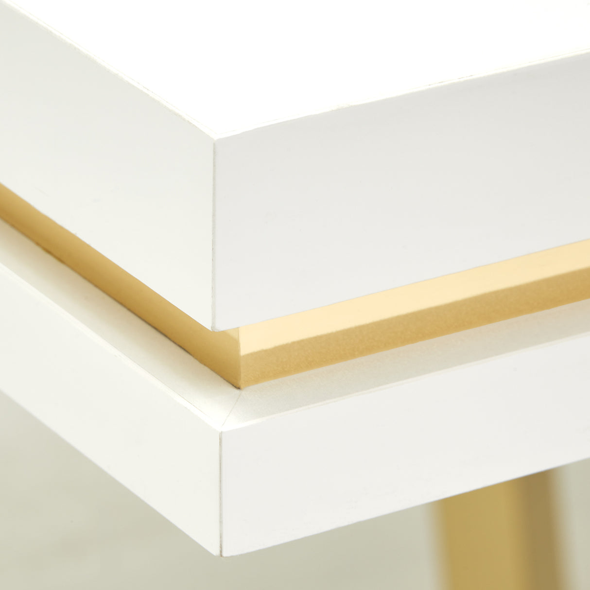 Palm Gate Cloud White Rectangular Dining Table from Michael Amini - Luna Furniture