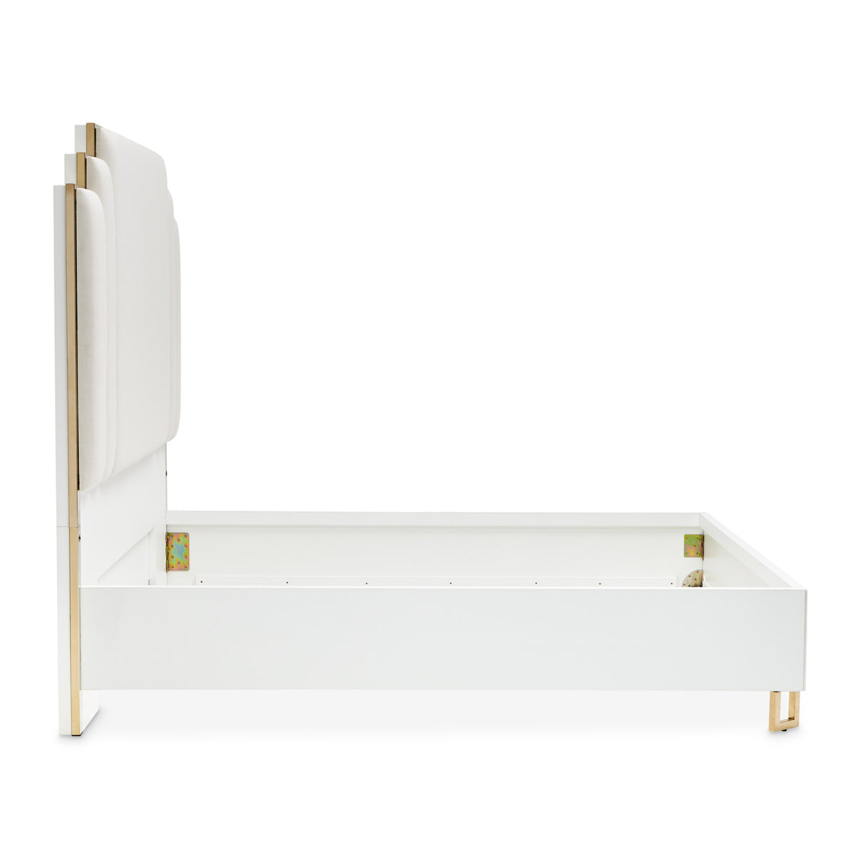 Palm Gate Cloud White Eastern King Platform Bed from Michael Amini - Luna Furniture