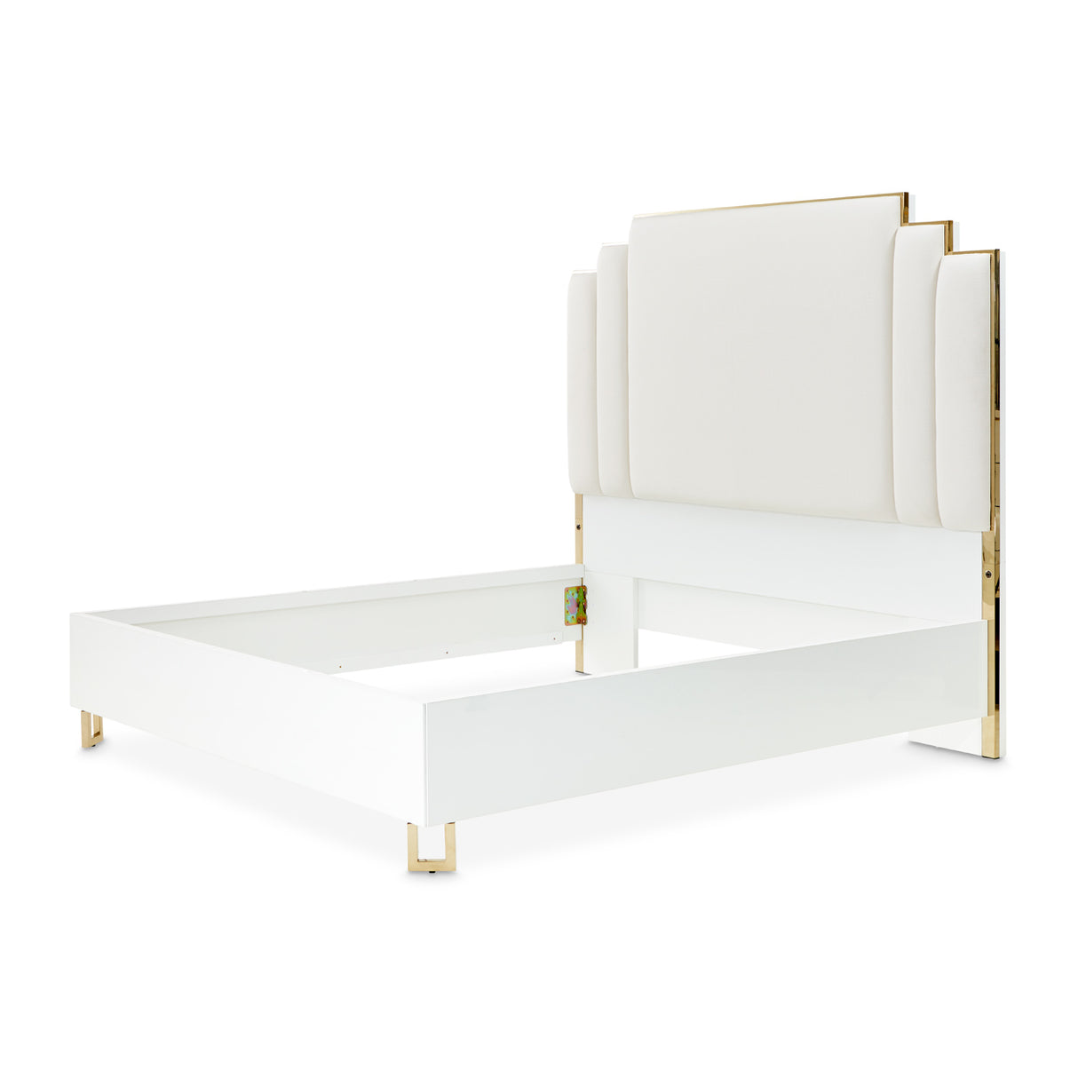 Palm Gate Cloud White Queen Platform Bed from Michael Amini - Luna Furniture