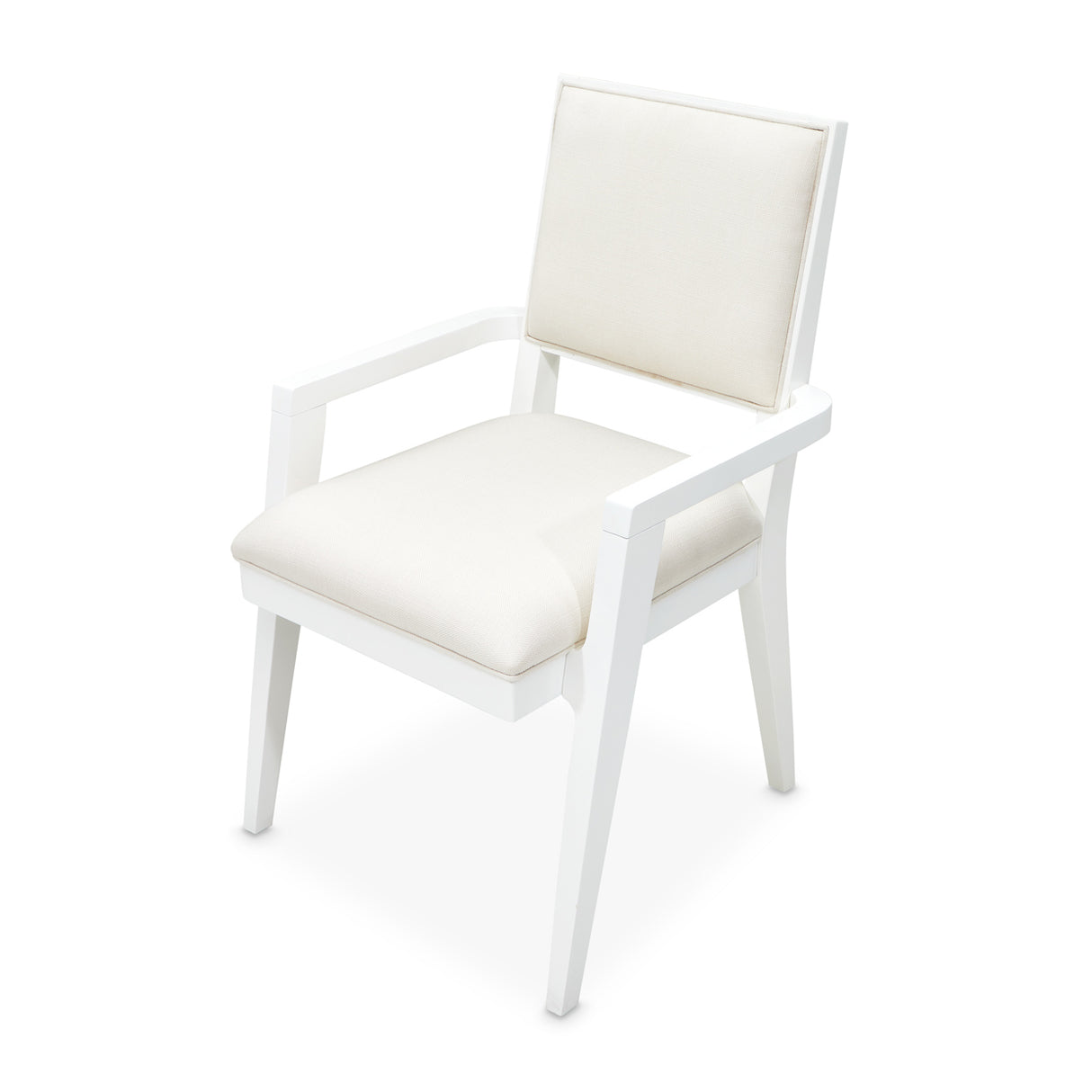 Palm Gate Cloud White Dining Arm Chair from Michael Amini - Luna Furniture