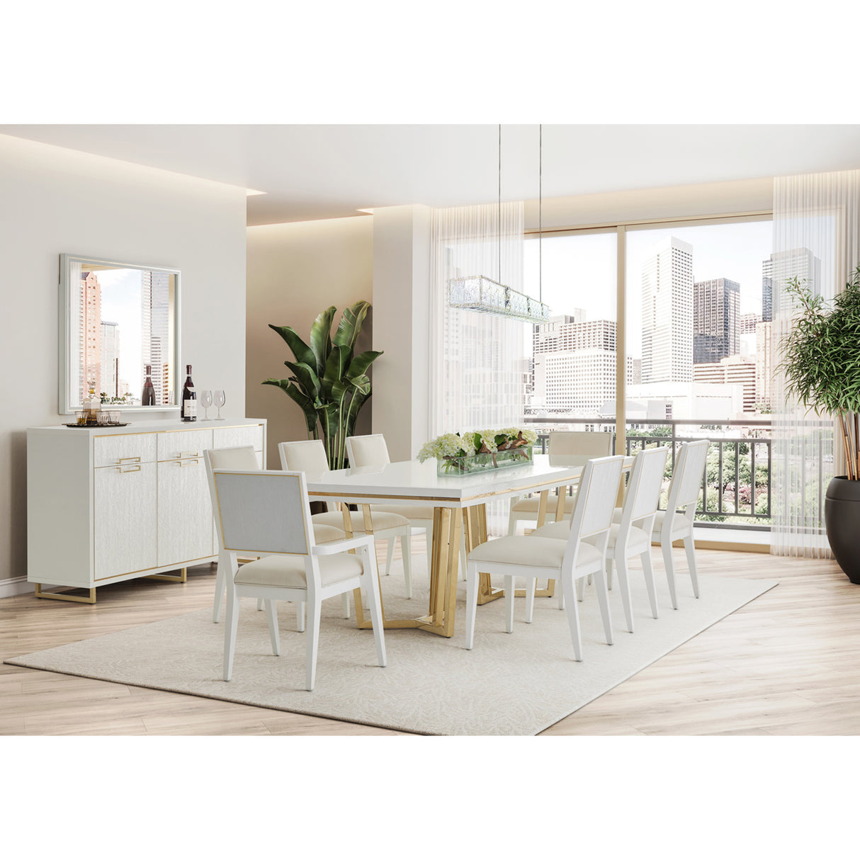 Palm Gate Cloud White Sideboard from Michael Amini - Luna Furniture