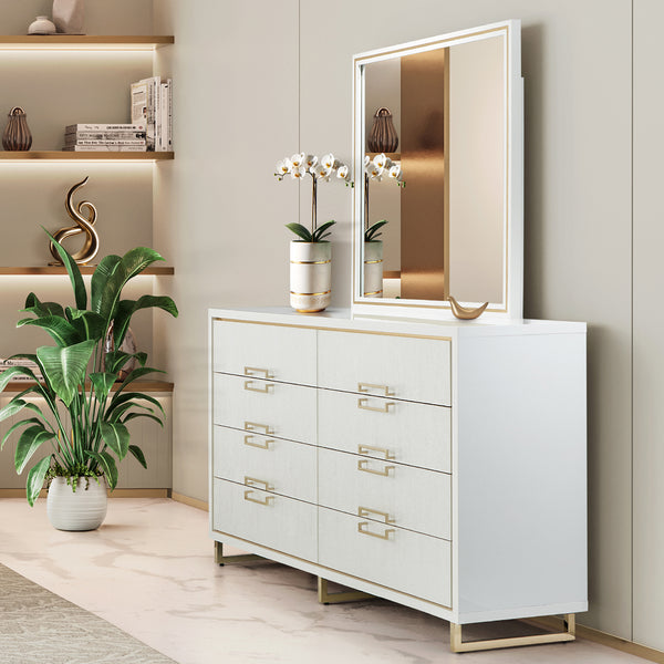 Palm Gate Cloud White Dresser