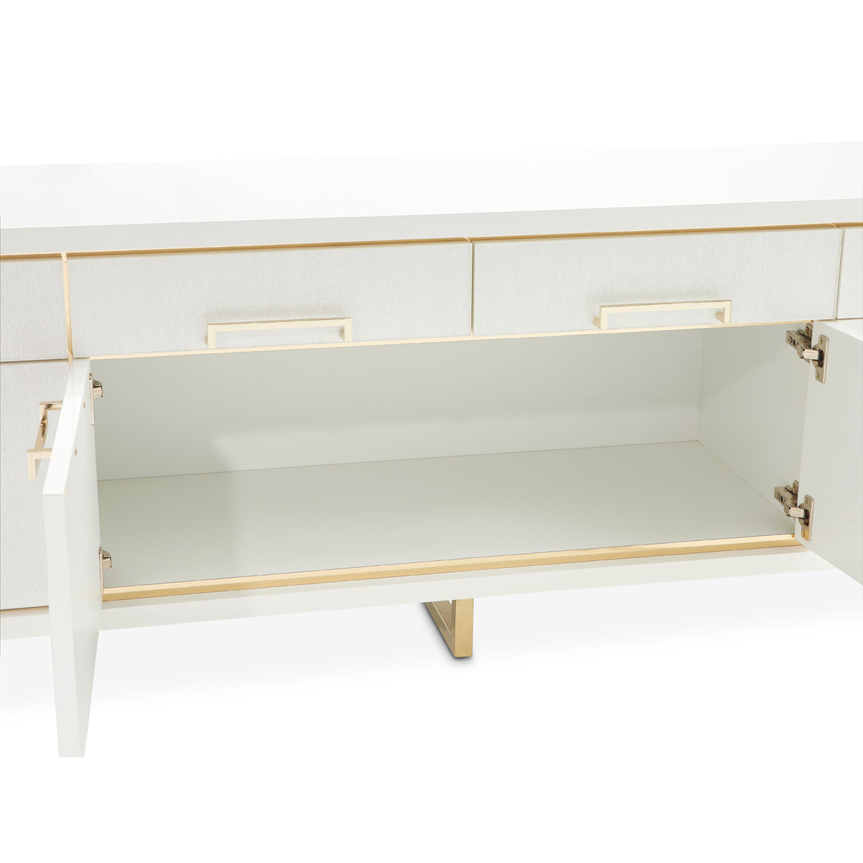 Palm Gate Cloud White Media Cabinet from Michael Amini - Luna Furniture