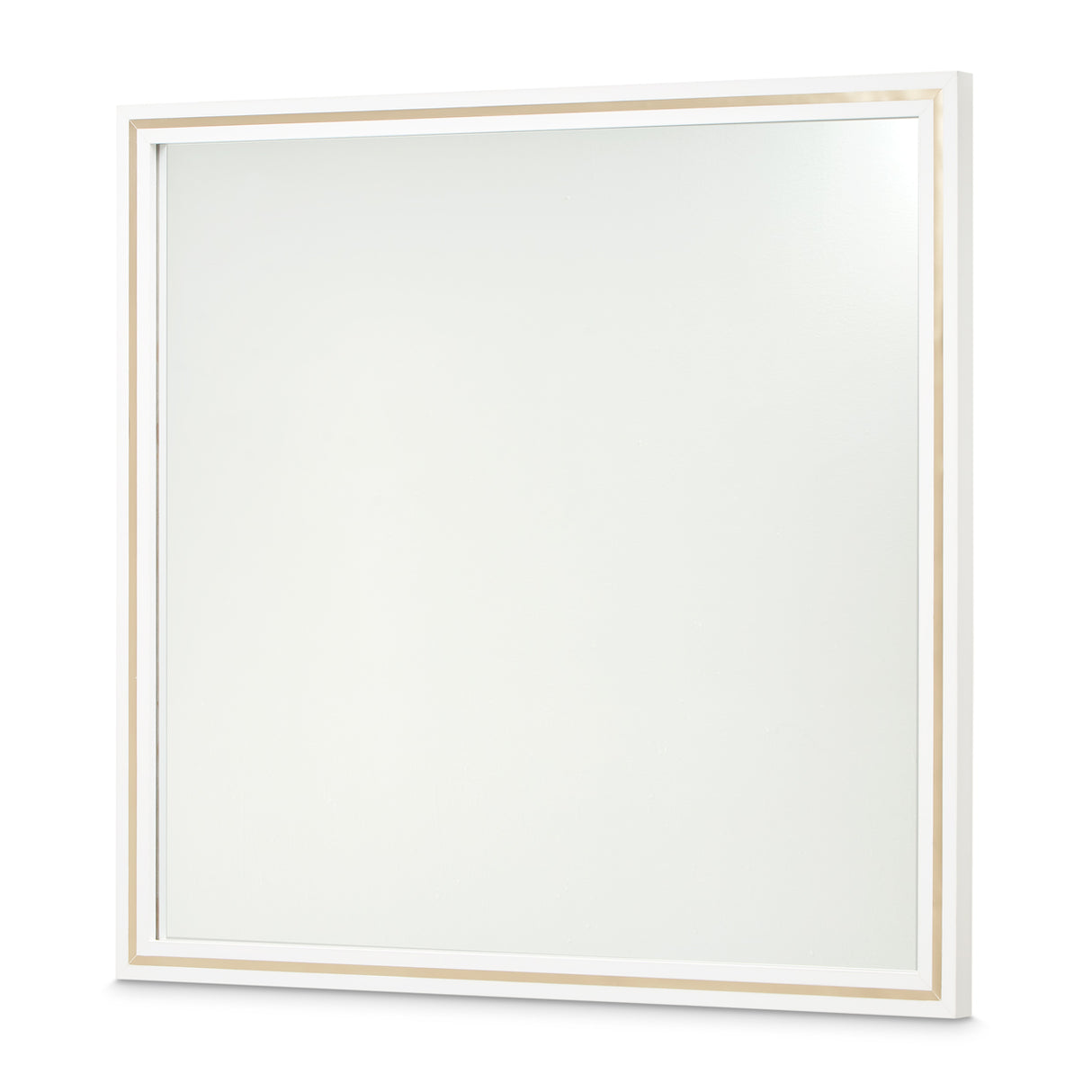 Palm Gate Cloud White Wall Mirror from Michael Amini - Luna Furniture