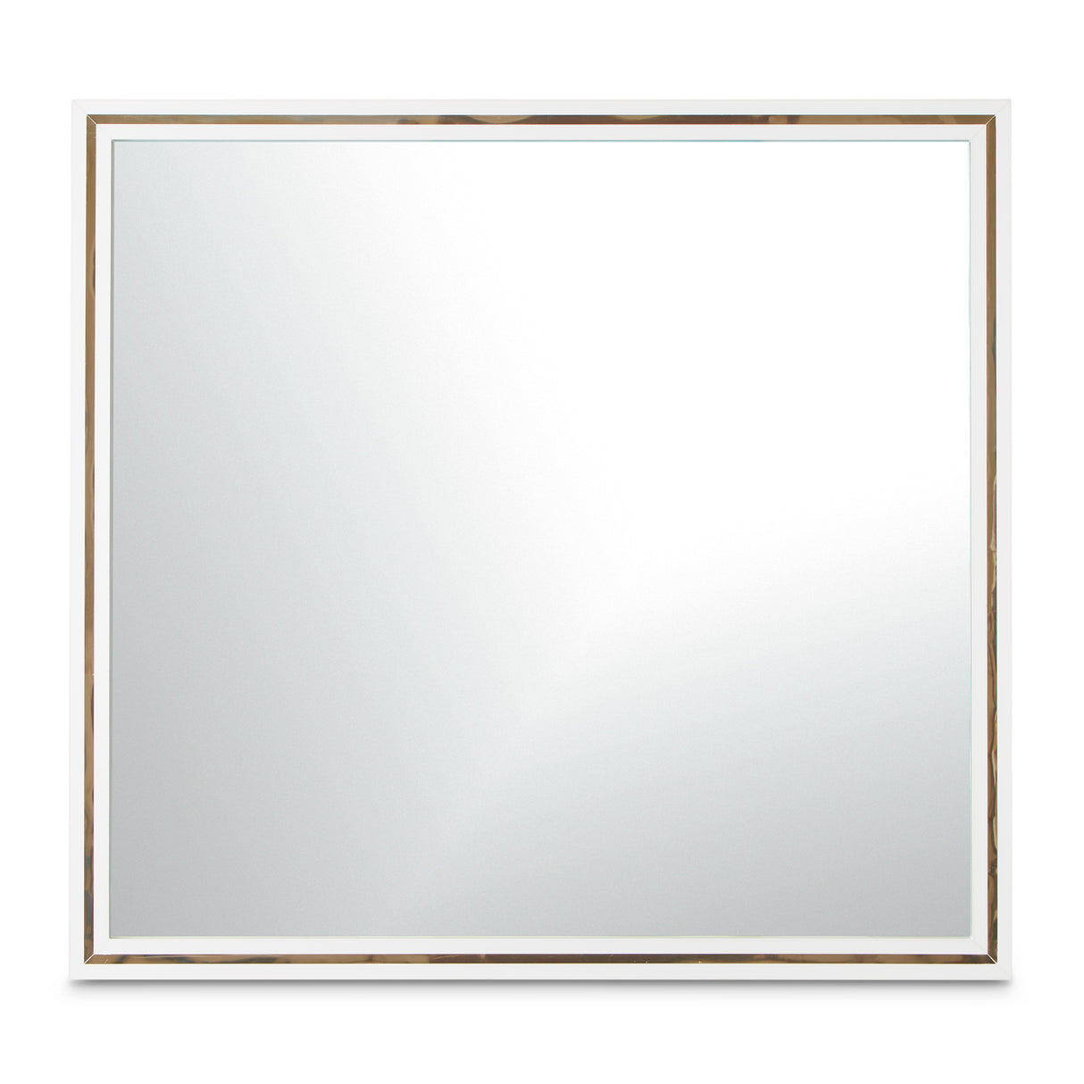 Palm Gate Cloud White Wall Mirror from Michael Amini - Luna Furniture