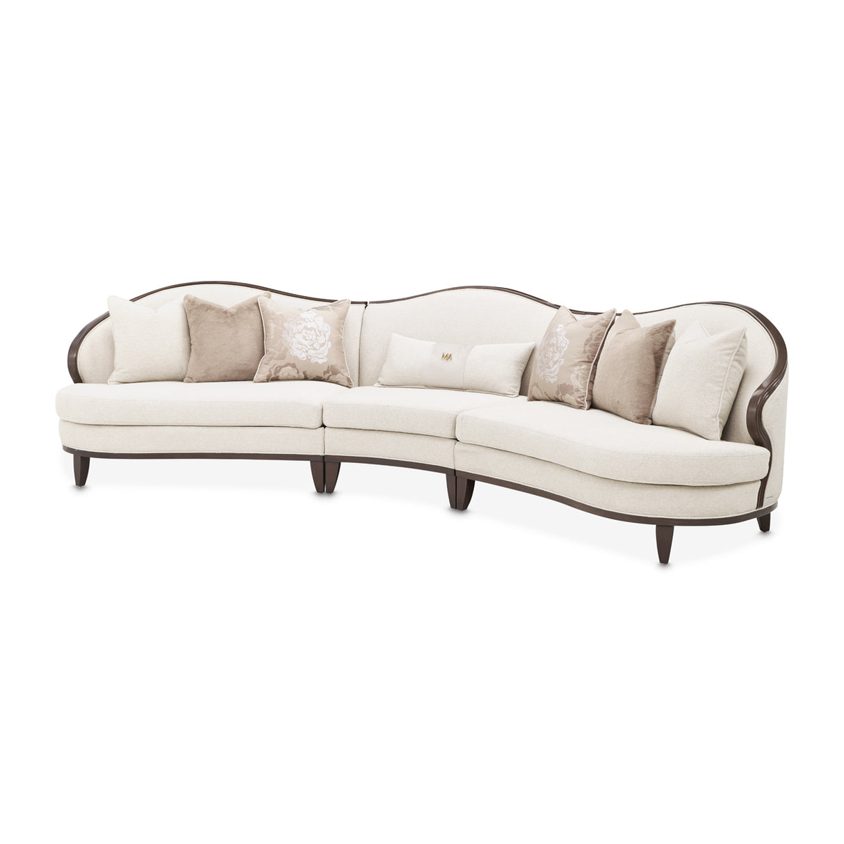 Camellia Field Pecan Warm Pecan Camellia Field 3 Piece Sofa Linen Warm Pecan from Michael Amini - Luna Furniture