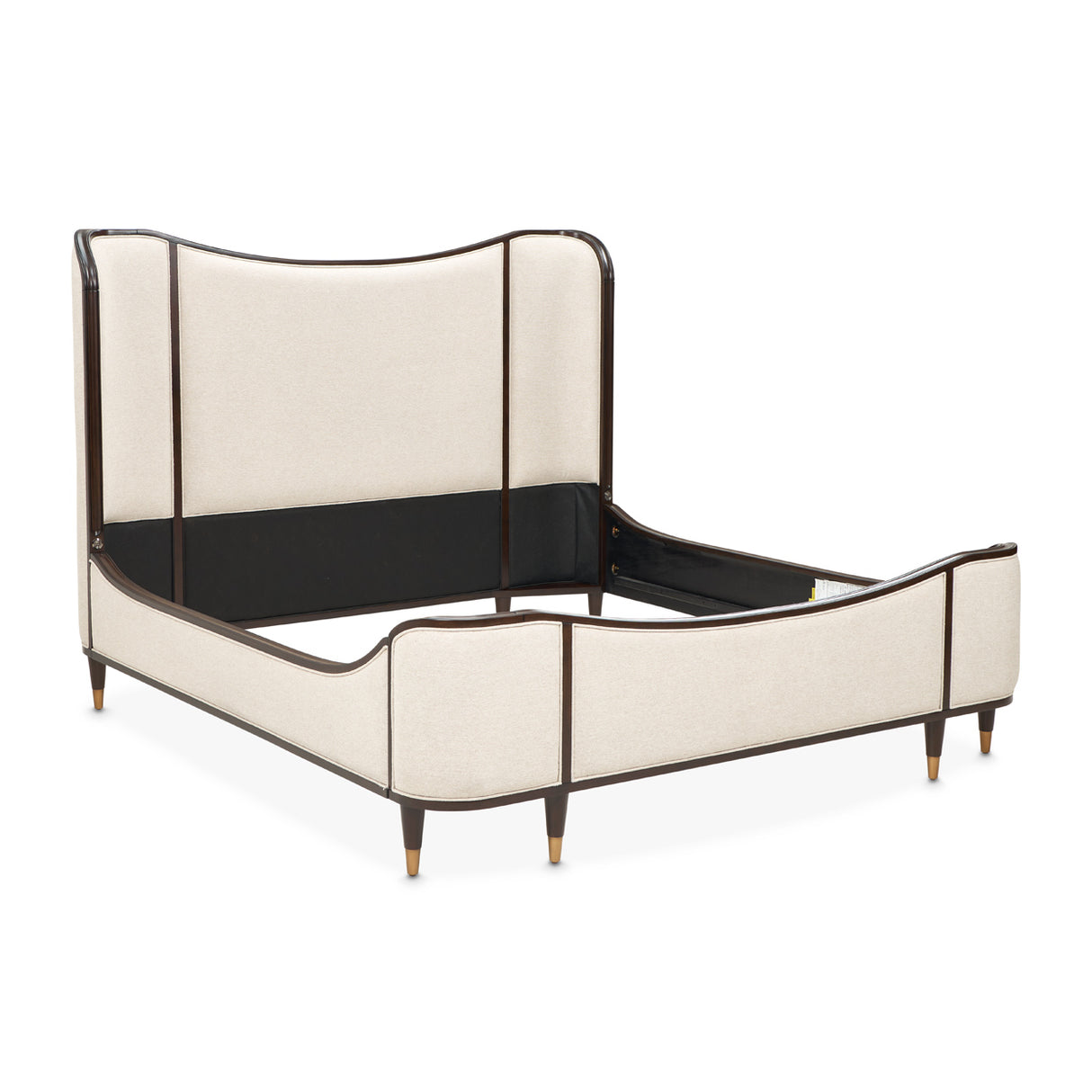 Camellia Field Pecan Warm Pecan Camellia Field Upholstered Queen Bed - Warm Pecan from Michael Amini - Luna Furniture