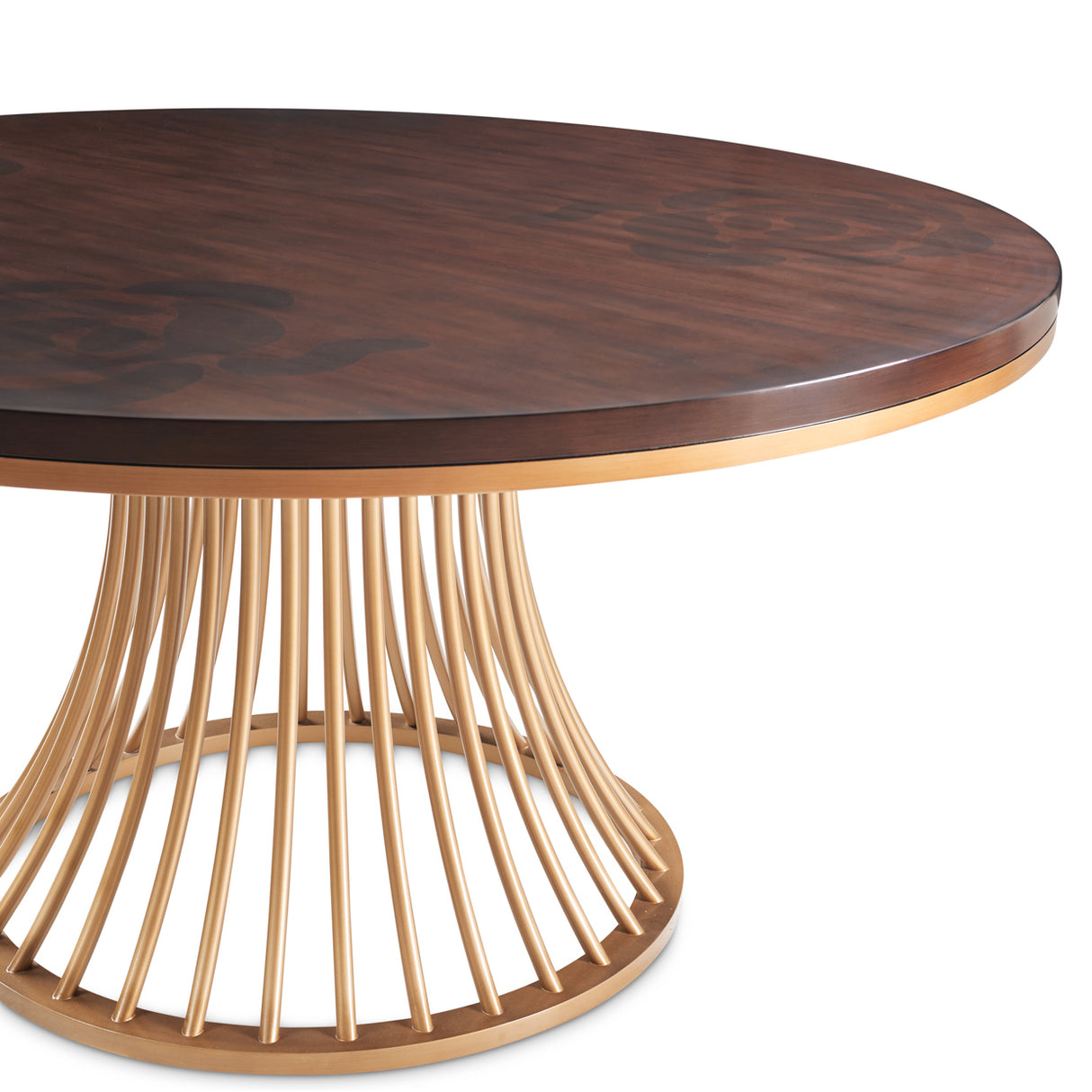 Camellia Field Pecan Warm Pecan Round Dining Table from Michael Amini - Luna Furniture