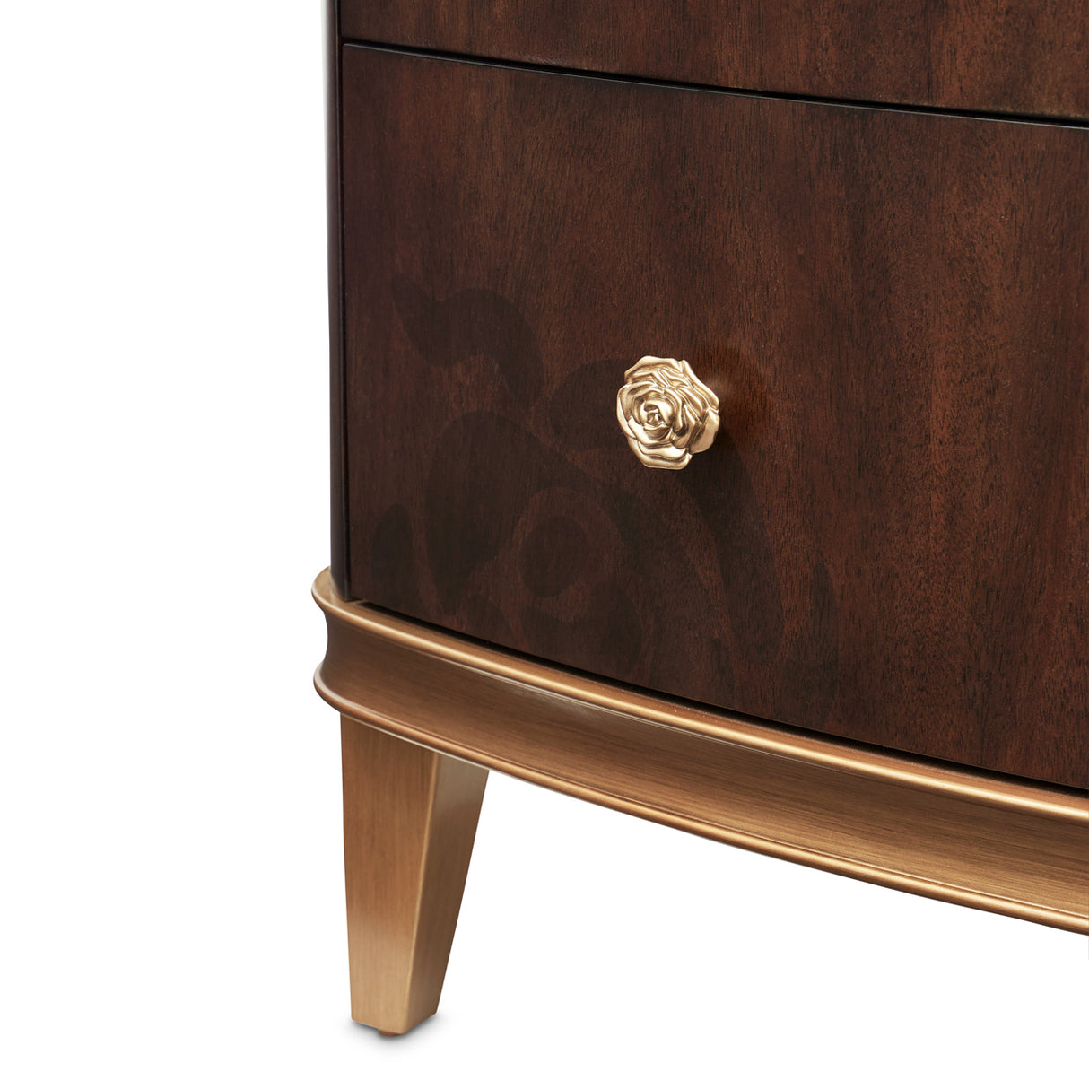 Camellia Field Pecan Warm Pecan Camellia Field Display Cabinet 2pc Warm Pecan from Michael Amini - Luna Furniture