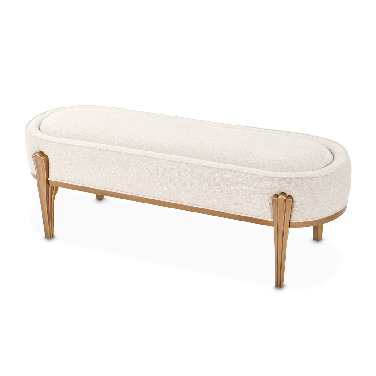 Camellia Field Pecan Warm Pecan Camellia Field Bench Warm Pecan from Michael Amini - Luna Furniture