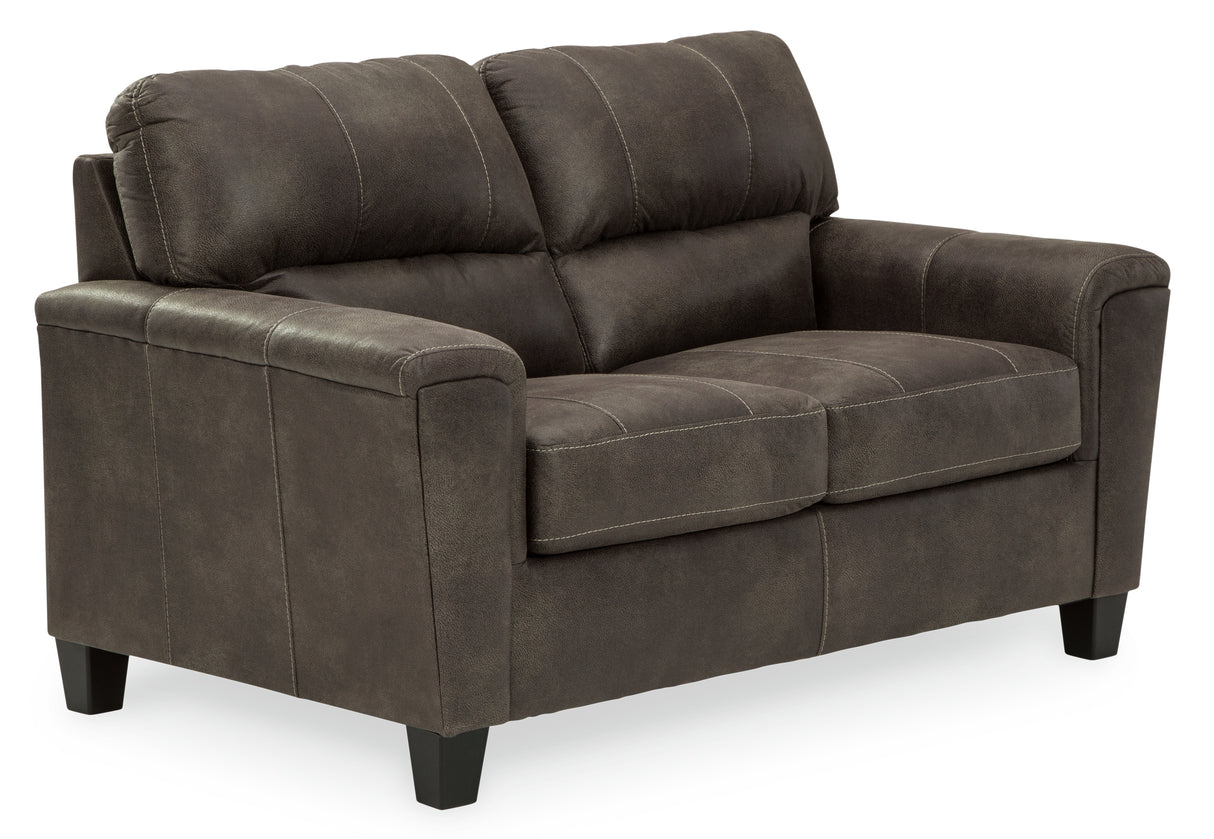 Navi Sofa and Loveseat in Smoke from Ashley - Luna Furniture