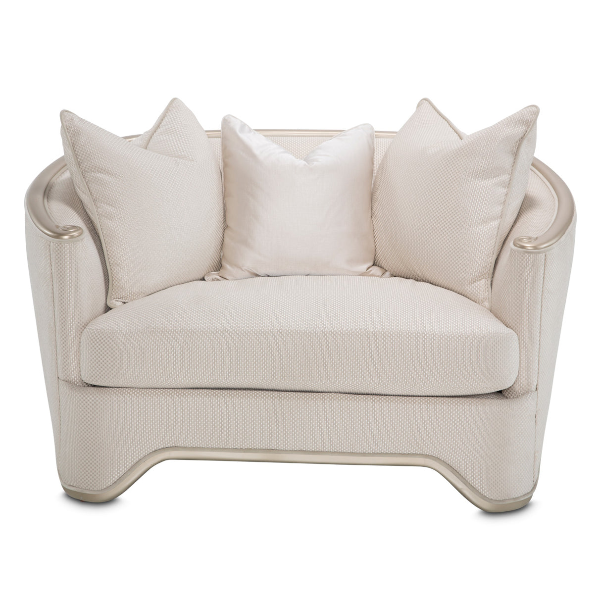 London Place Lt. Champagne Chair & A Half from Michael Amini - Luna Furniture