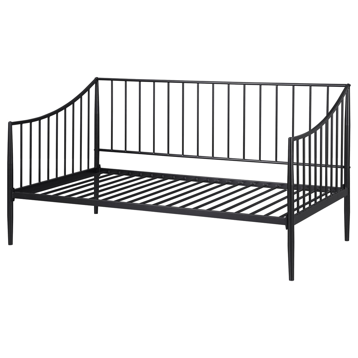 Newbury Matte Black Twin Metal Daybed Frame from Coaster - Luna Furniture