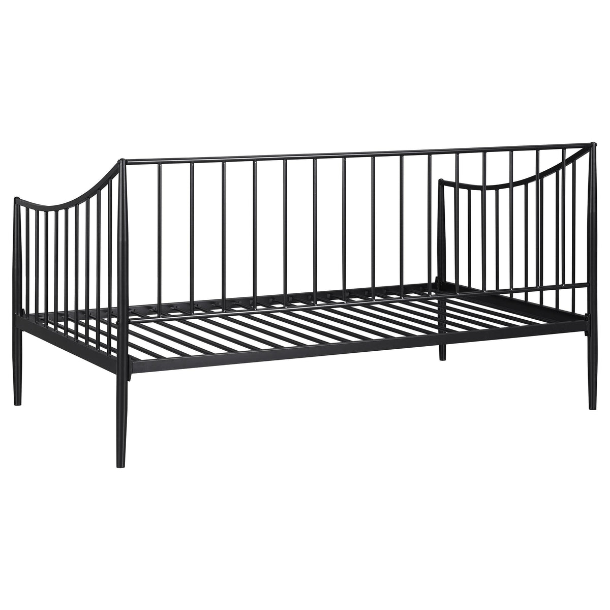 Newbury Matte Black Twin Metal Daybed Frame from Coaster - Luna Furniture
