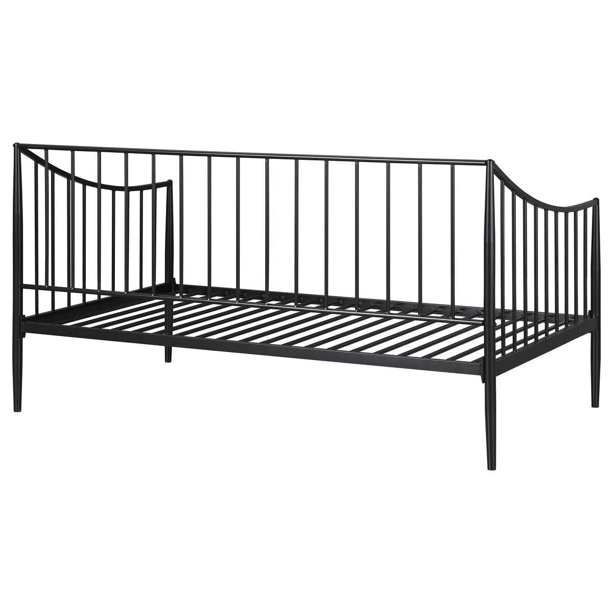 Newbury Matte Black Twin Metal Daybed Frame from Coaster - Luna Furniture