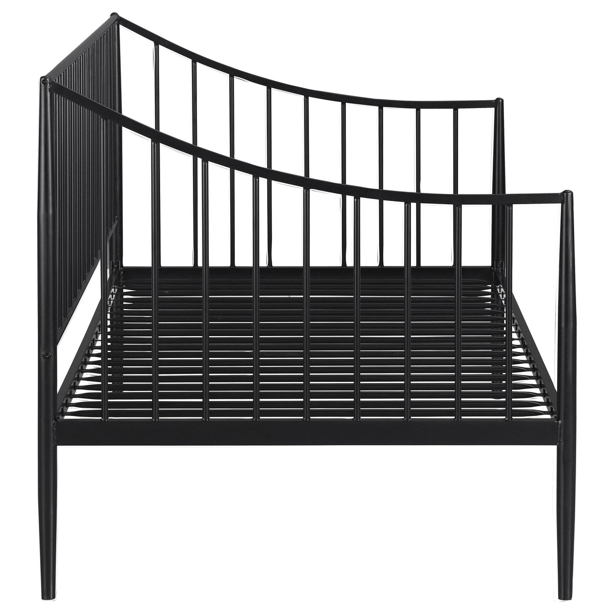 Newbury Matte Black Twin Metal Daybed Frame from Coaster - Luna Furniture