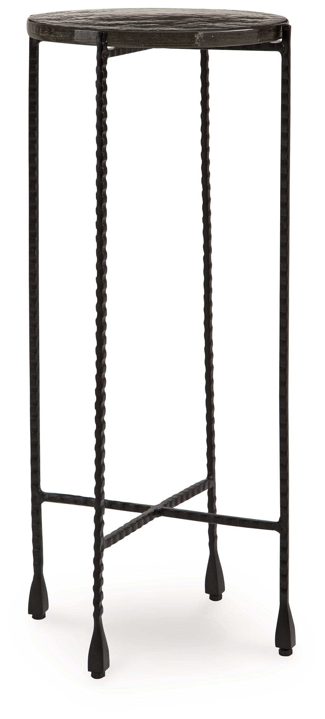 Newgoren Clear/Black Accent Table from Ashley - Luna Furniture