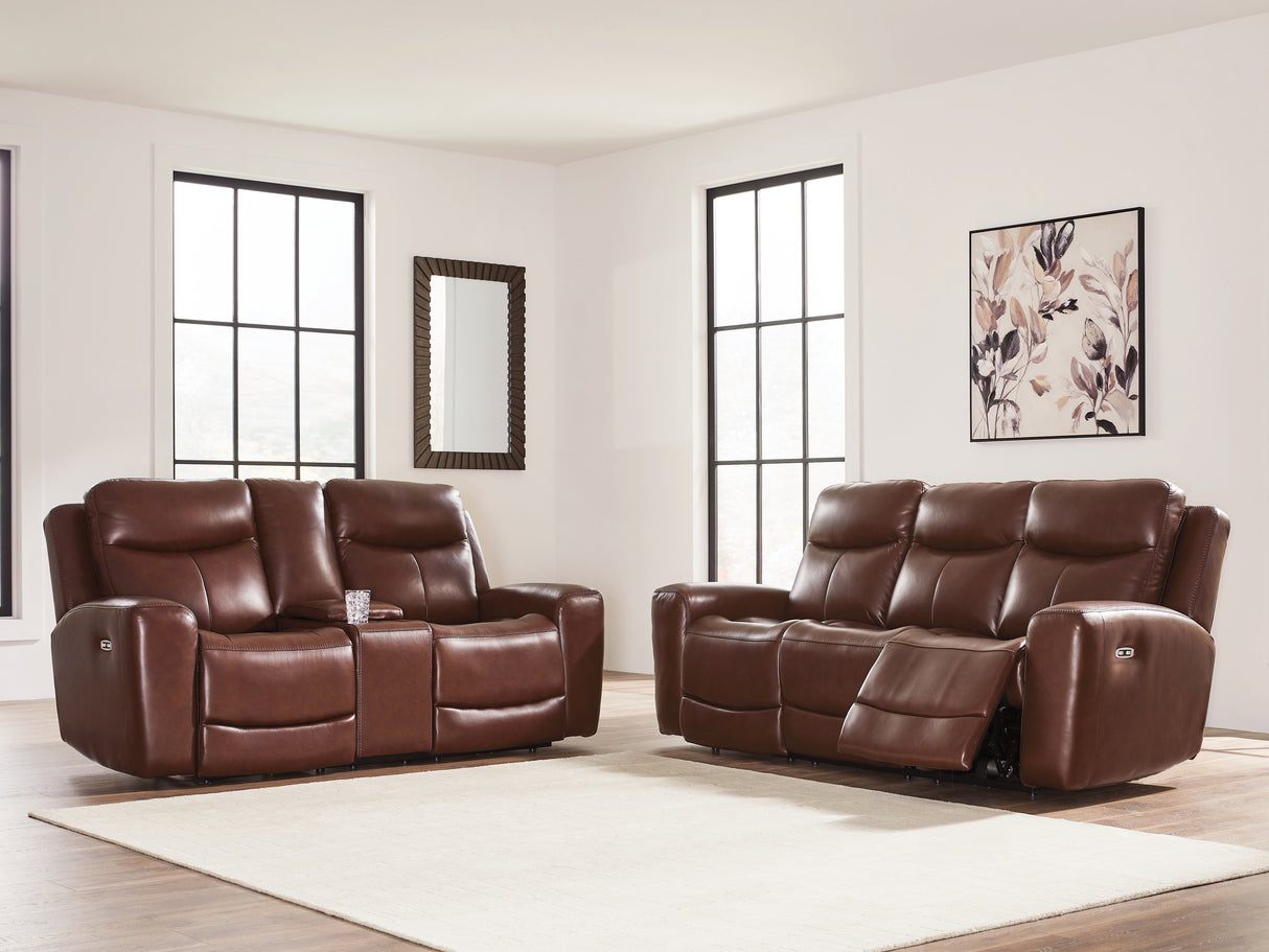 Next Move Sofa and Loveseat in Mahogany from Ashley - Luna Furniture