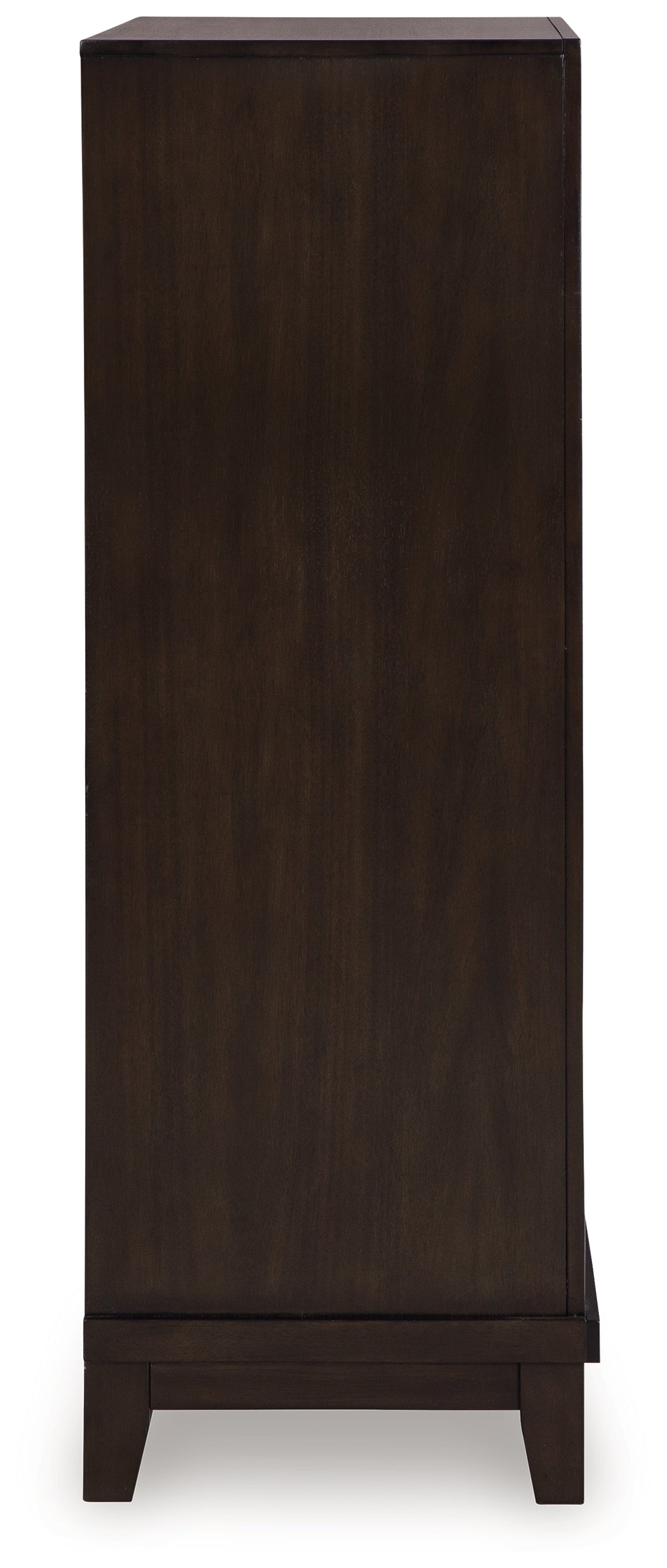 Neymorton King Upholstered Panel Bed with Mirrored Dresser and Chest in Dark Grayish Brown from Ashley - Luna Furniture