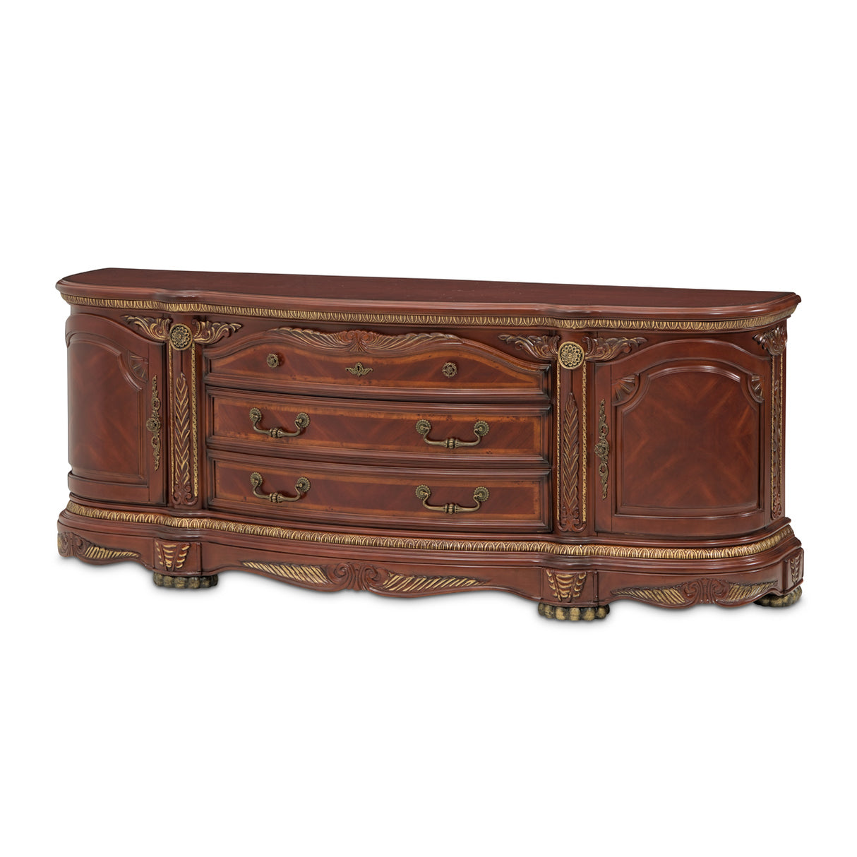 Cortina Honey Walnut Console Cabinet