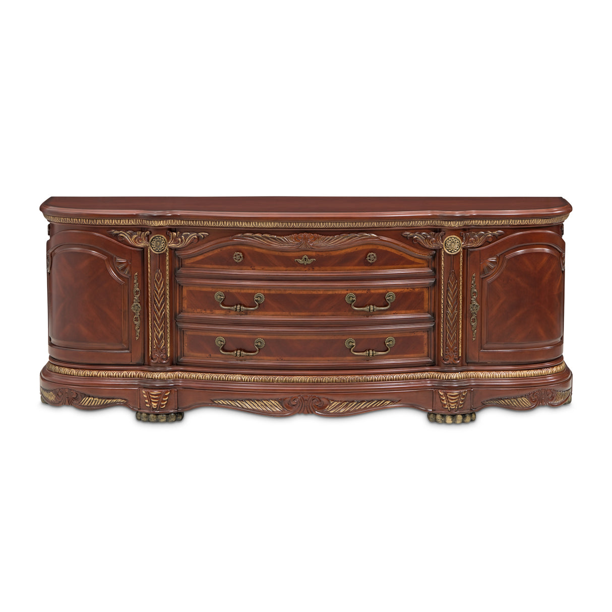 Cortina Honey Walnut Console Cabinet