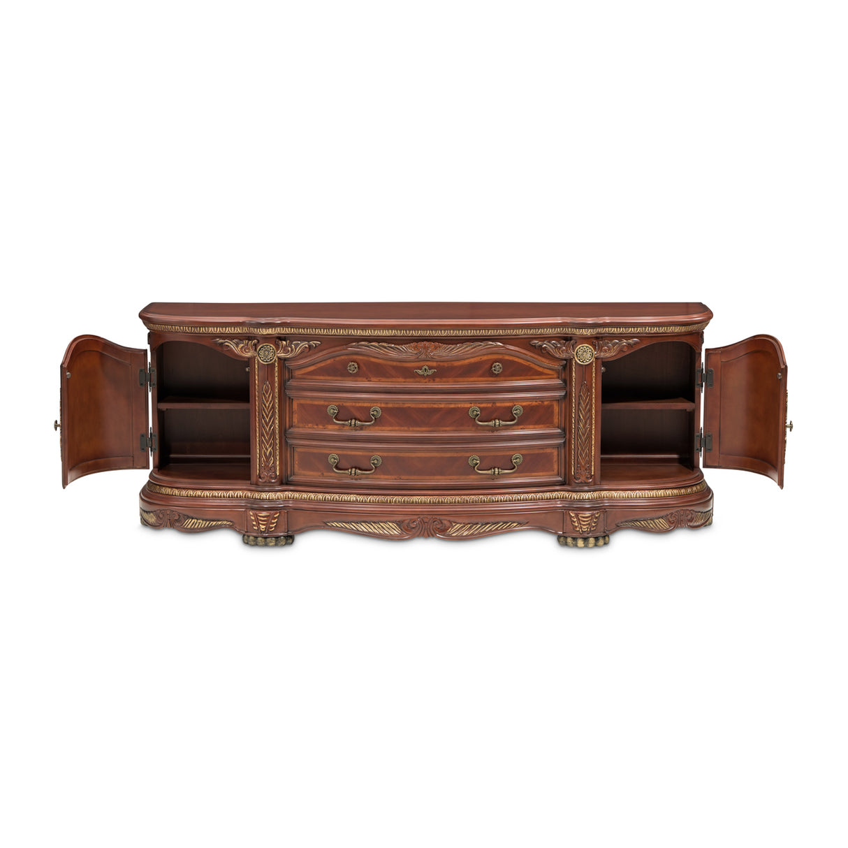 Cortina Honey Walnut Console Cabinet