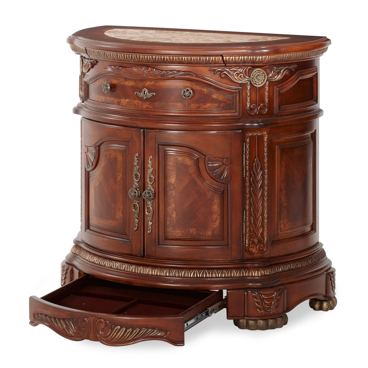 Cortina Honey Walnut Nightstand from Michael Amini - Luna Furniture