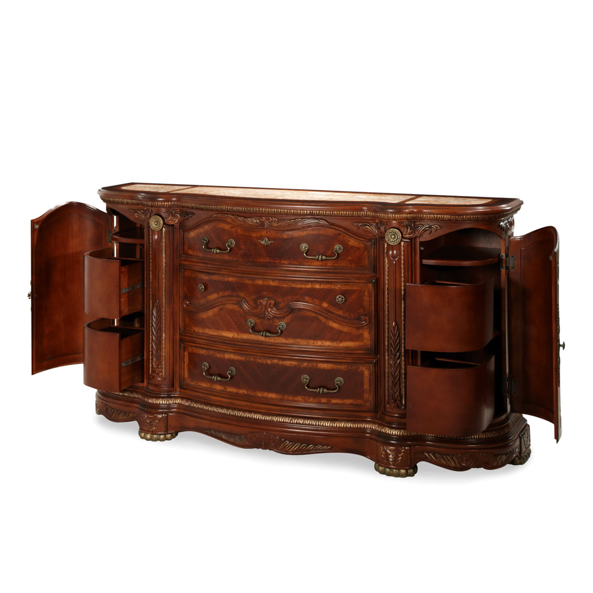 Cortina Honey Walnut Dresser from Michael Amini - Luna Furniture