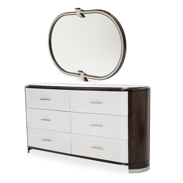Paris Chic Espresso Dresser With Mirror