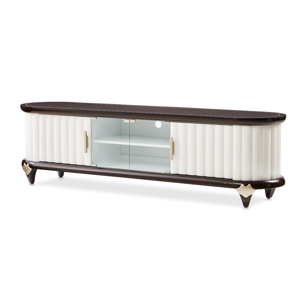 Paris Chic Espresso Media Cabinet from Michael Amini - Luna Furniture