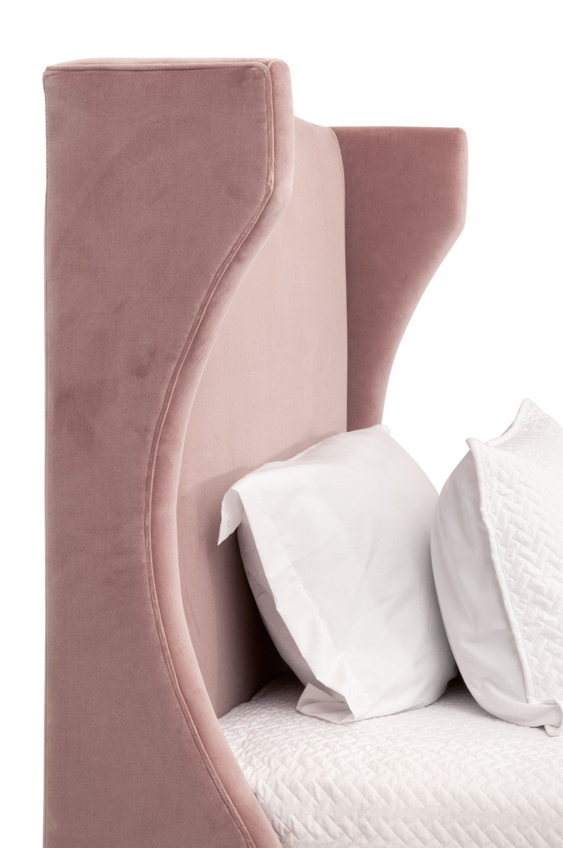 Balboa Twin Bed in Petal Velvet, Natural Gray Oak from Essentials For Living - Luna Furniture