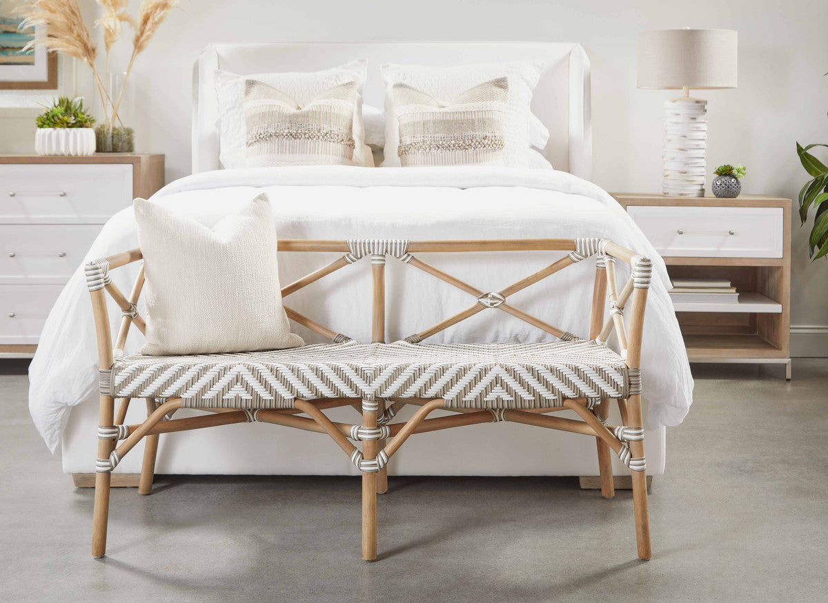 Stewart Standard King Bed in Livesmart Peyton-Pearl, Natural Gray Oak from Essentials For Living - Luna Furniture