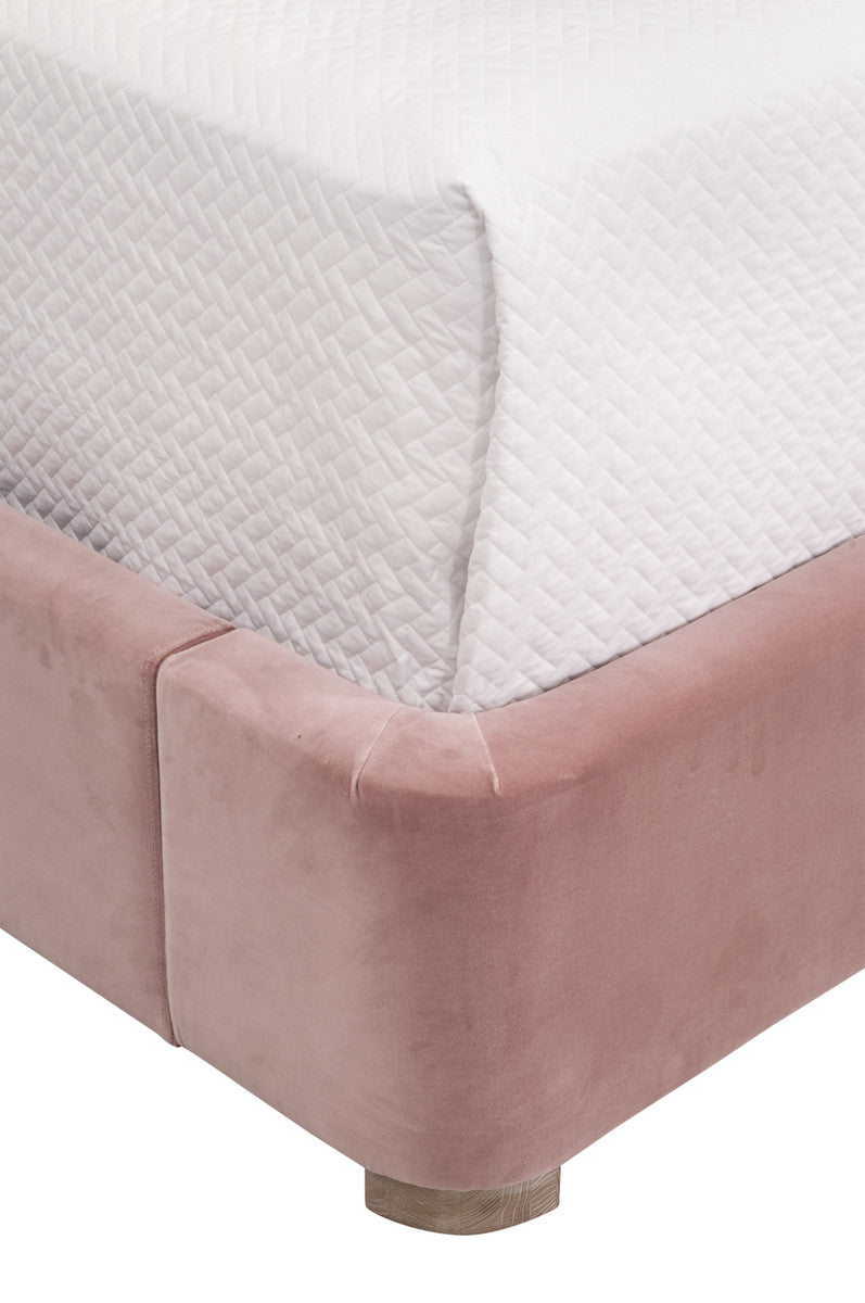 Balboa Twin Bed in Petal Velvet, Natural Gray Oak from Essentials For Living - Luna Furniture