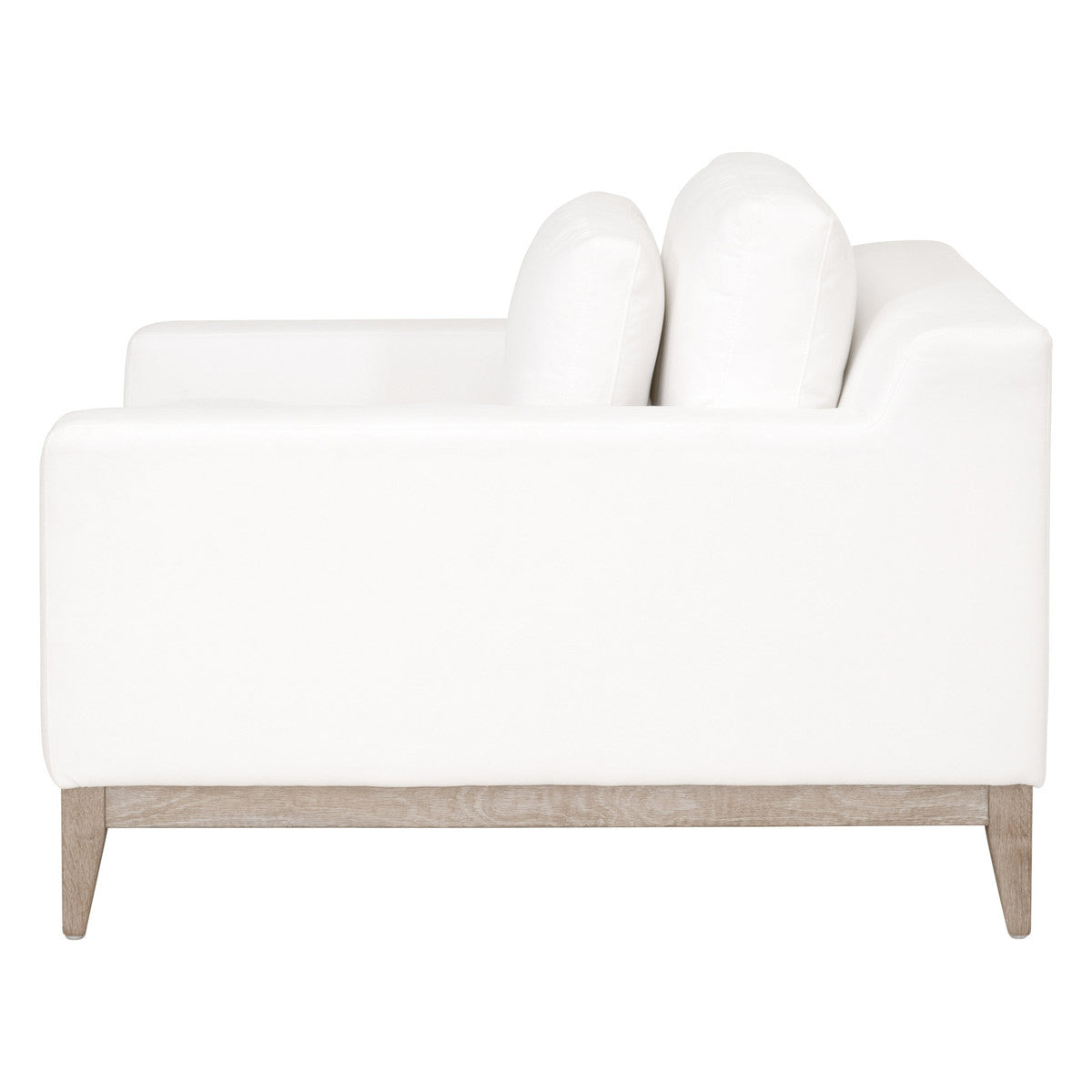 Vienna Track Arm Sofa Chair in Livesmart Peyton-Pearl, Natural Gray Oak from Essentials For Living - Luna Furniture
