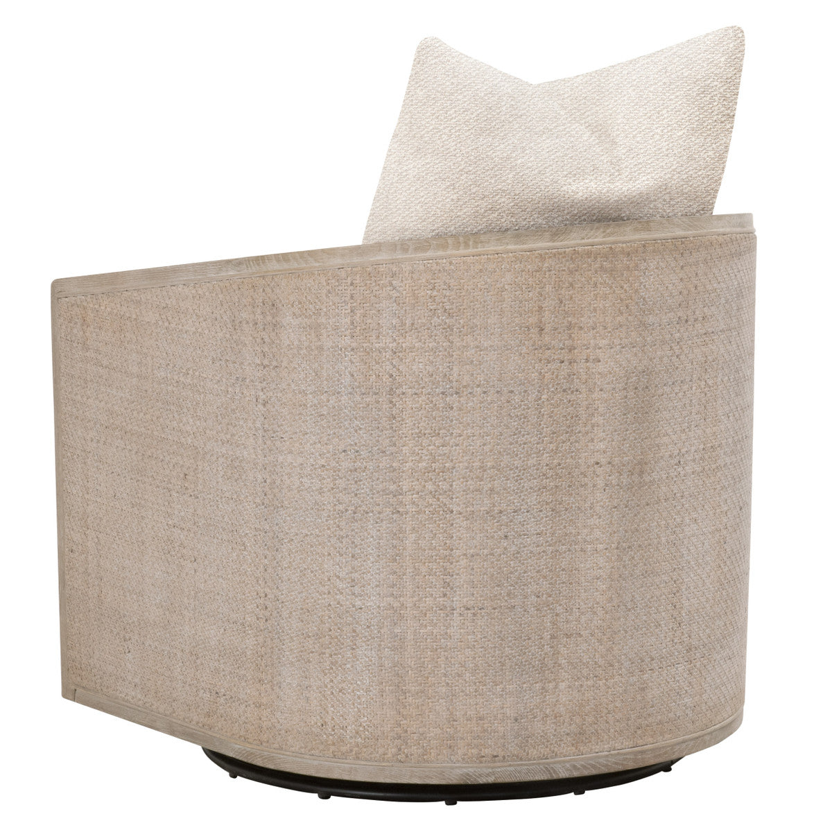 Mcguire Swivel Club Chair in Livesmart Gellar-Jute, Natural Gray Oak & Cane from Essentials For Living - Luna Furniture