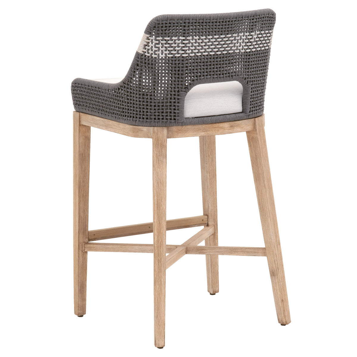 Tapestry Barstool in Dove Flat Rope, White Speckle Stripe, Performance White Speckle, Natural Gray Mahogany from Essentials For Living - Luna Furniture