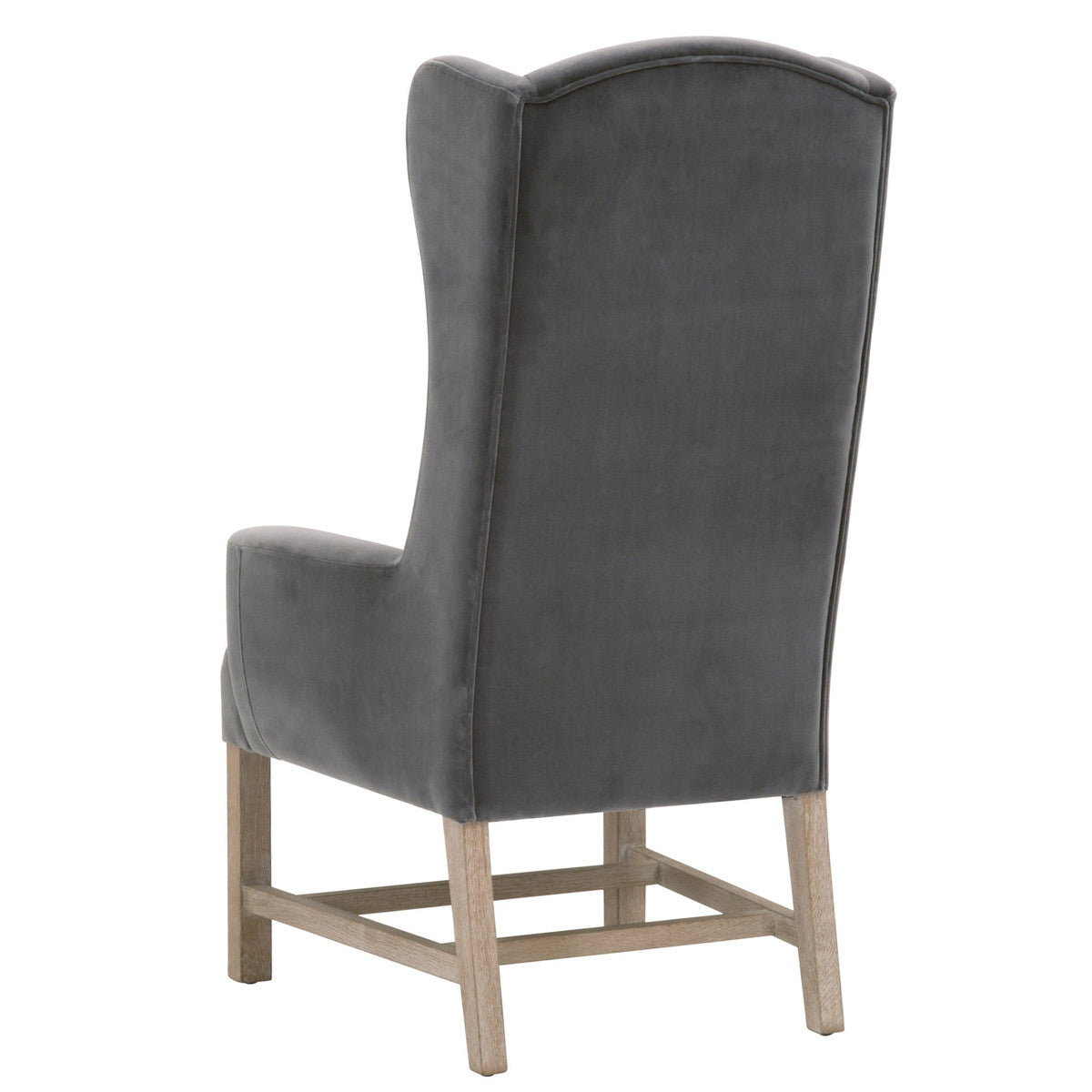 Bennett Arm Chair in Dark Dove Velvet, Natural Gray Oak from Essentials For Living - Luna Furniture