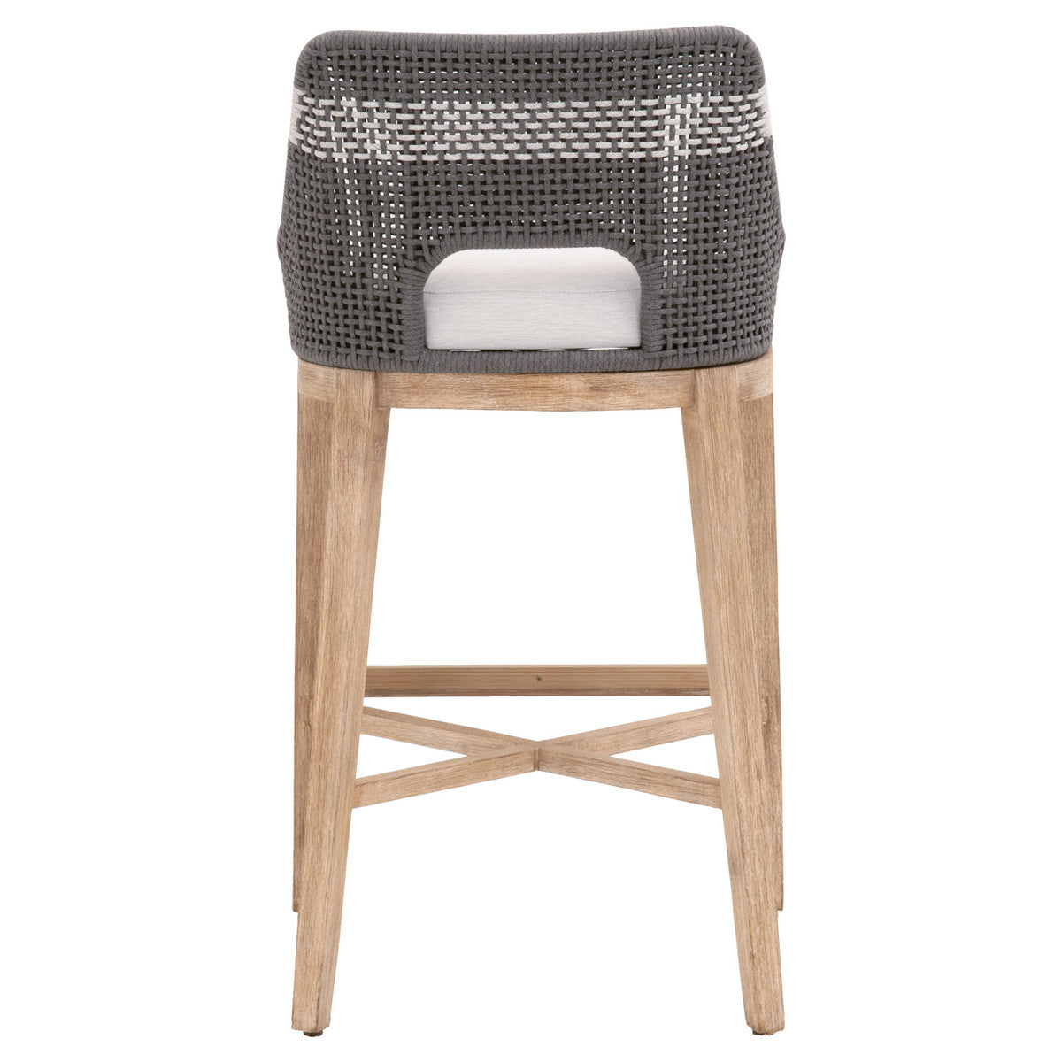 Tapestry Barstool in Dove Flat Rope, White Speckle Stripe, Performance White Speckle, Natural Gray Mahogany from Essentials For Living - Luna Furniture