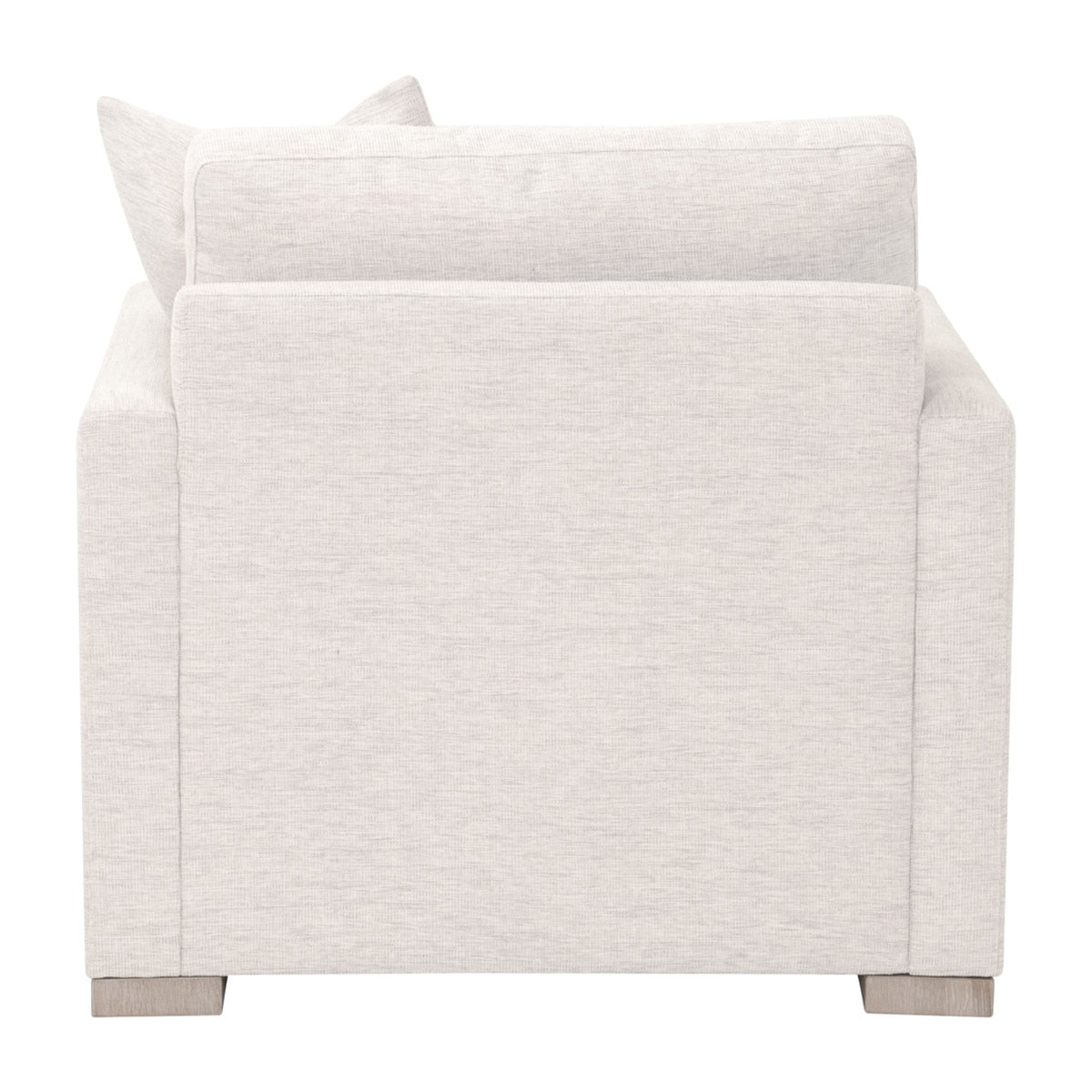 Clara Slim Arm Sofa Chair in Performance Stone Basketweave, Natural Gray Oak from Essentials For Living - Luna Furniture