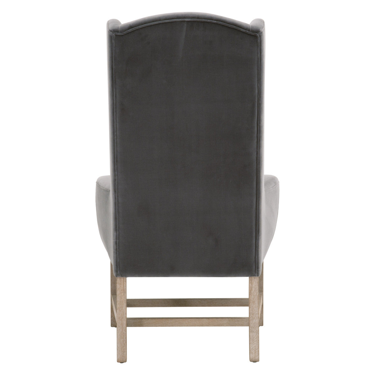 Bennett Arm Chair in Dark Dove Velvet, Natural Gray Oak from Essentials For Living - Luna Furniture