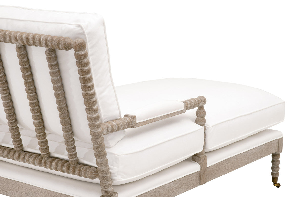 Rouleau Chaise Lounge in Livesmart Peyton-Pearl, Natural Gray Oak from Essentials For Living - Luna Furniture