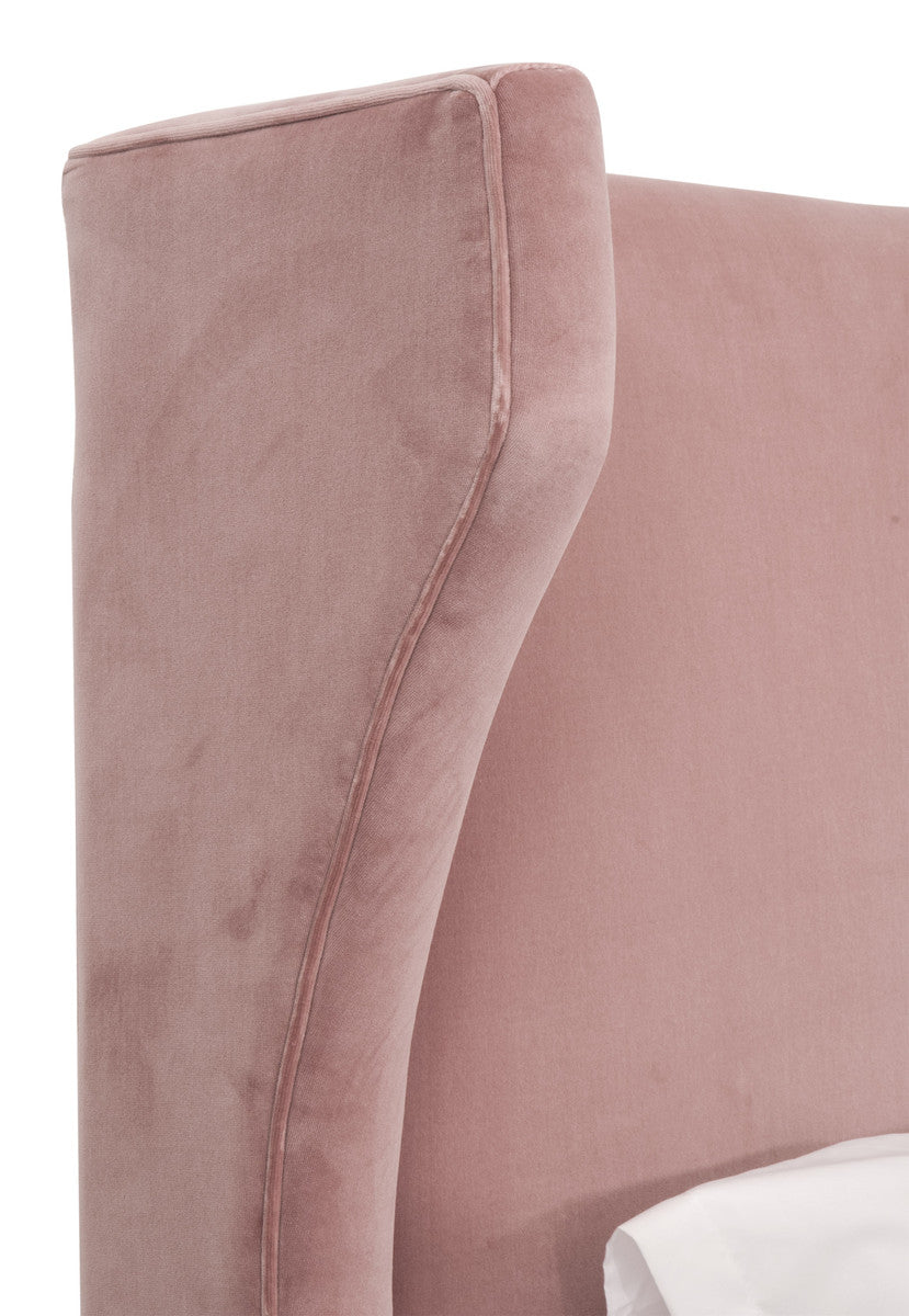 Balboa Twin Bed in Petal Velvet, Natural Gray Oak from Essentials For Living - Luna Furniture