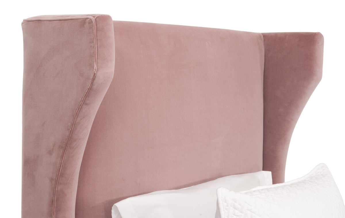 Balboa Twin Bed in Petal Velvet, Natural Gray Oak from Essentials For Living - Luna Furniture