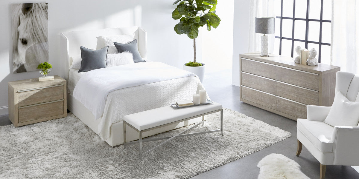 Stewart Standard King Bed in Livesmart Peyton-Pearl, Natural Gray Oak from Essentials For Living - Luna Furniture