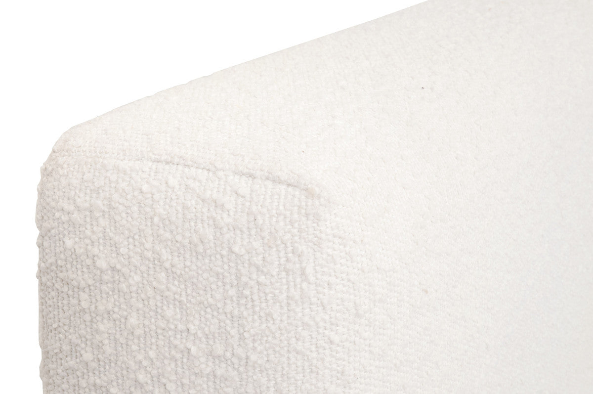 Warren Standard King Bed in Livesmart Boucle-Snow, Natural Gray Oak from Essentials For Living - Luna Furniture