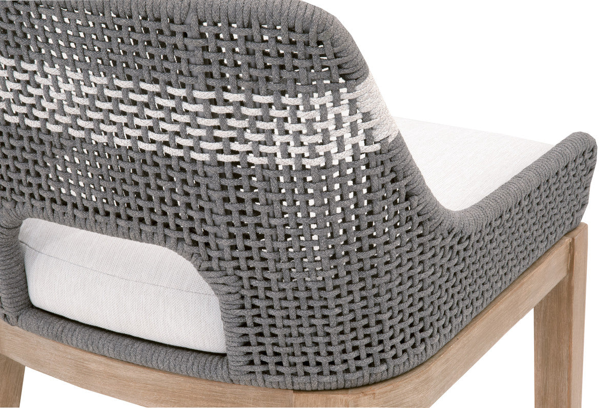 Tapestry Barstool in Dove Flat Rope, White Speckle Stripe, Performance White Speckle, Natural Gray Mahogany from Essentials For Living - Luna Furniture