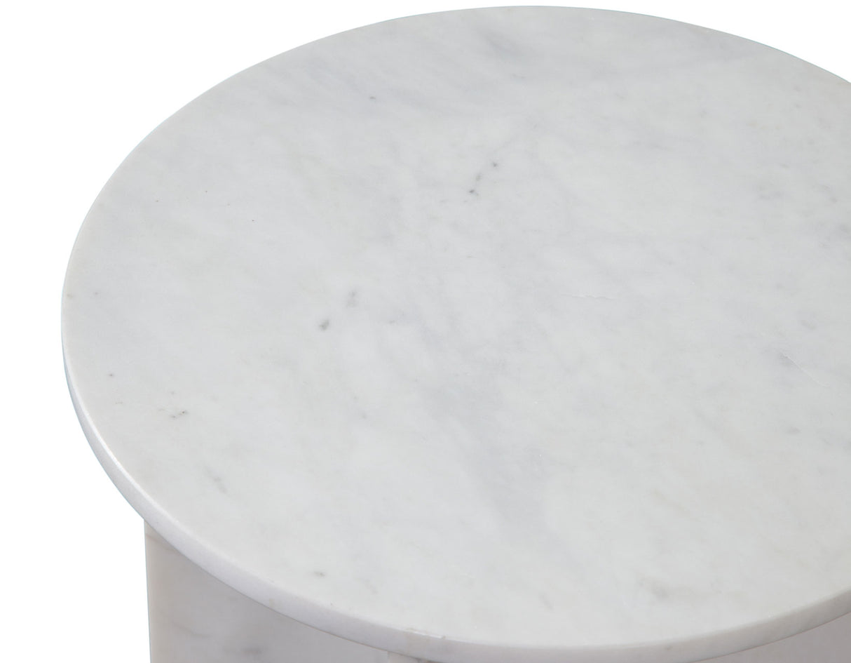 Niki Banswara White Solid Marble Accent Table from Steve Silver - Luna Furniture