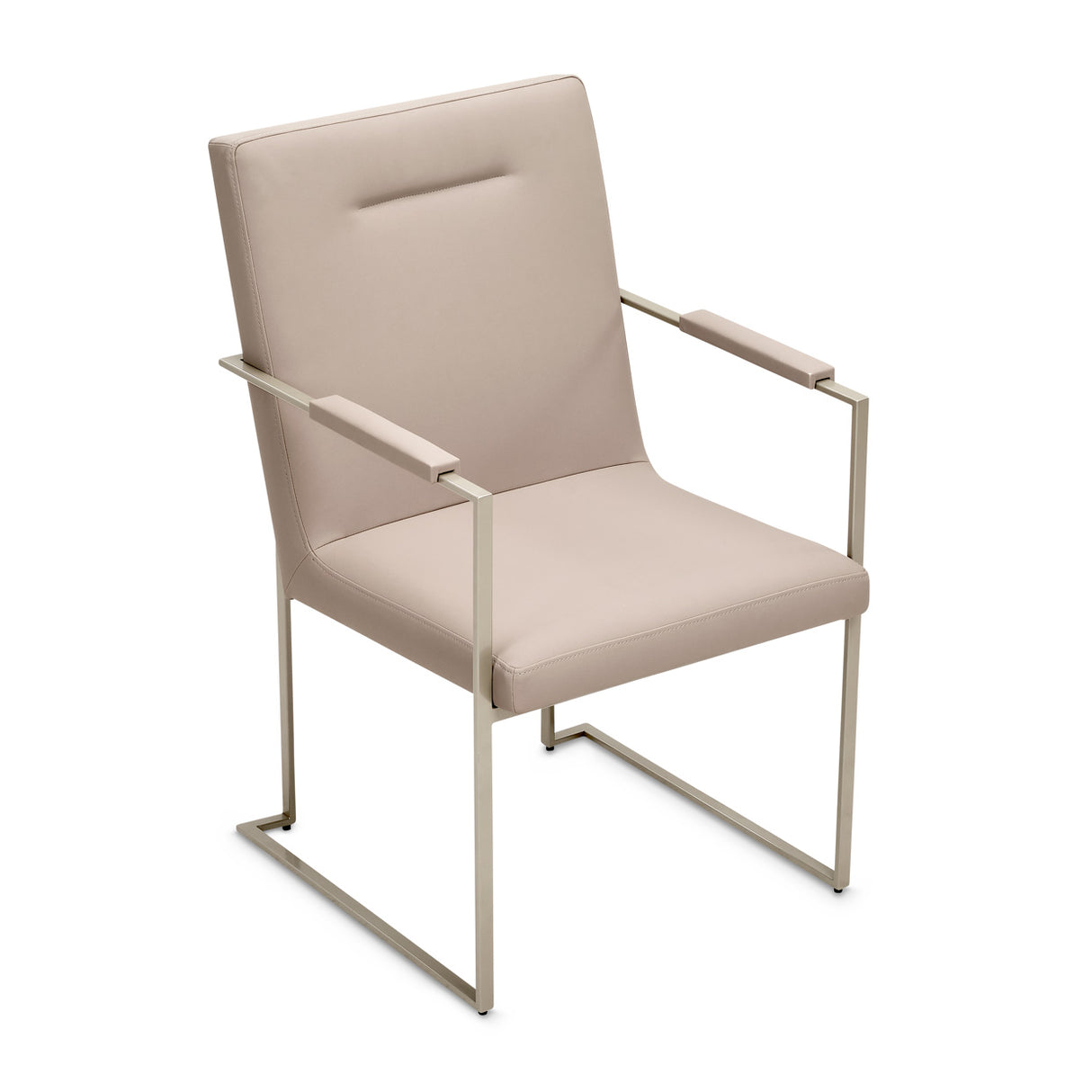 Marin Greige Dining Arm Chair from Michael Amini - Luna Furniture