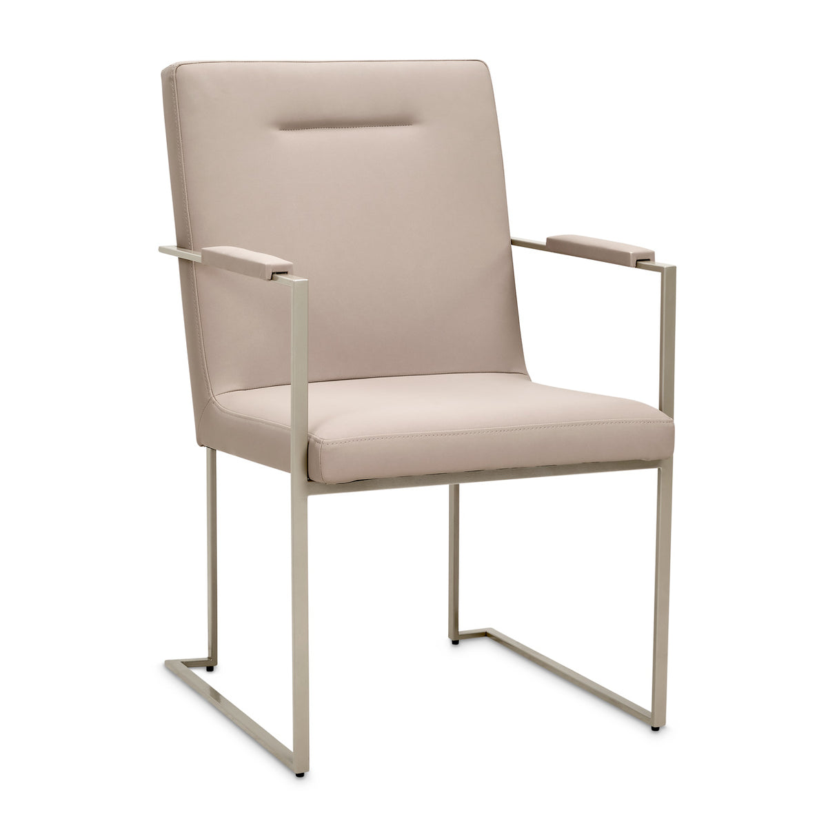 Marin Greige Dining Arm Chair from Michael Amini - Luna Furniture
