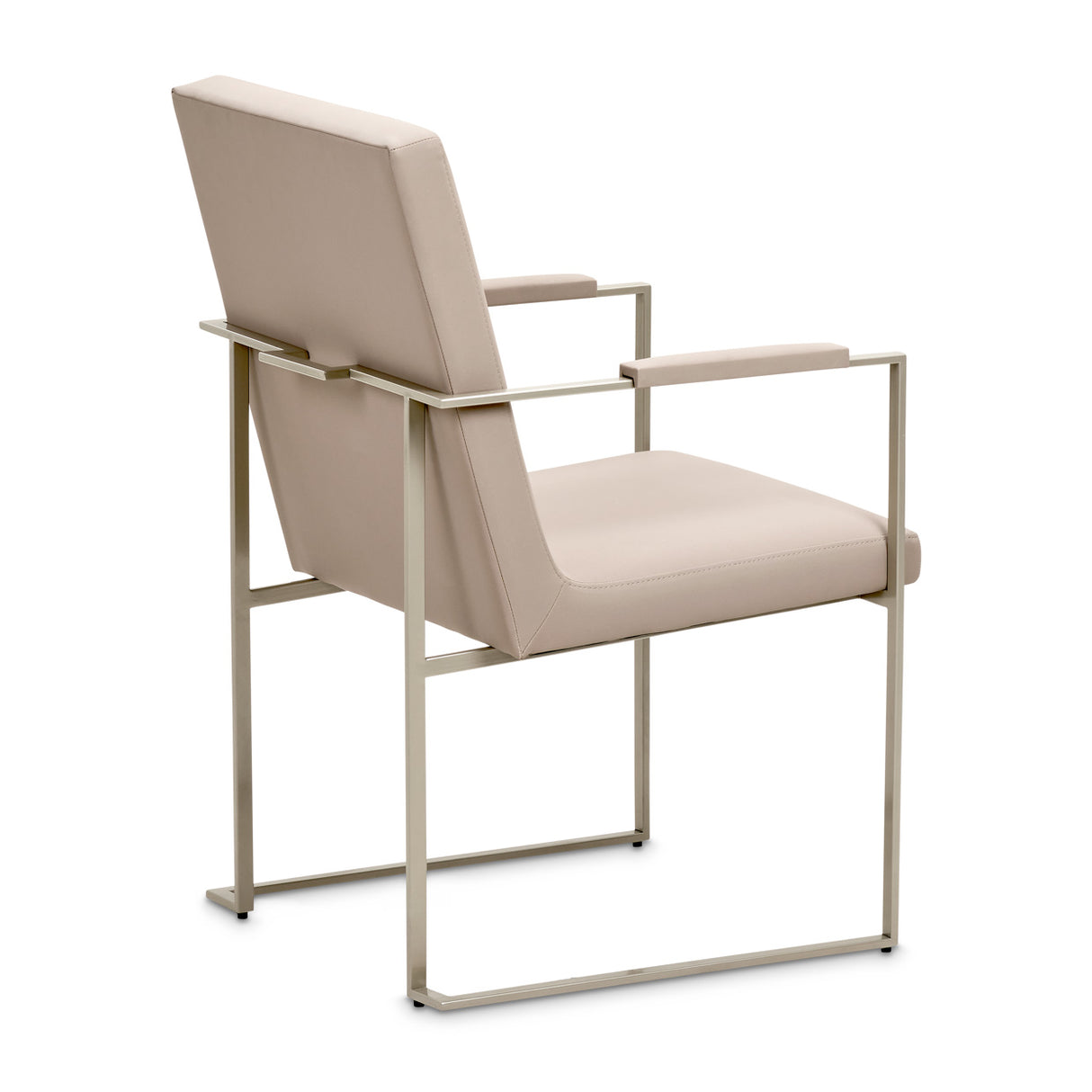 Marin Greige Dining Arm Chair from Michael Amini - Luna Furniture
